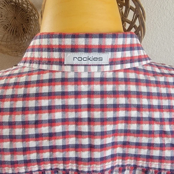 Rockies Short Sleeve Button Down Shirt Sz XL - Picture 5 of 7